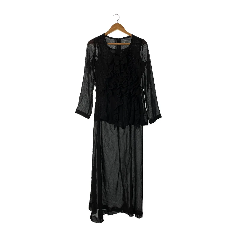 COMME des GARCONS/LS Dress/Black/Polyester/GO-040500