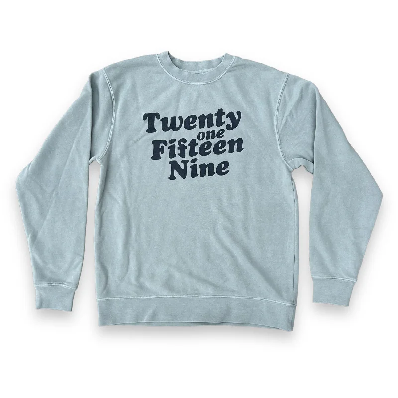 21-15-9 Midweight Crewneck Sweatshirt Hoodie with Patch Decorative Personalized