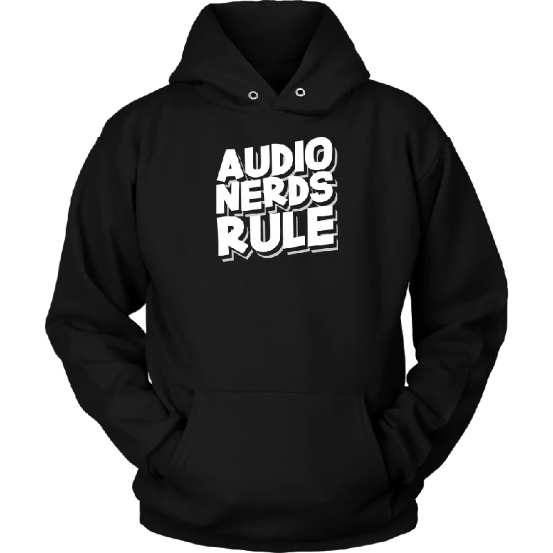 Audio Nerds Rule Hoodie Hoodie with Neon Bright Vibrant