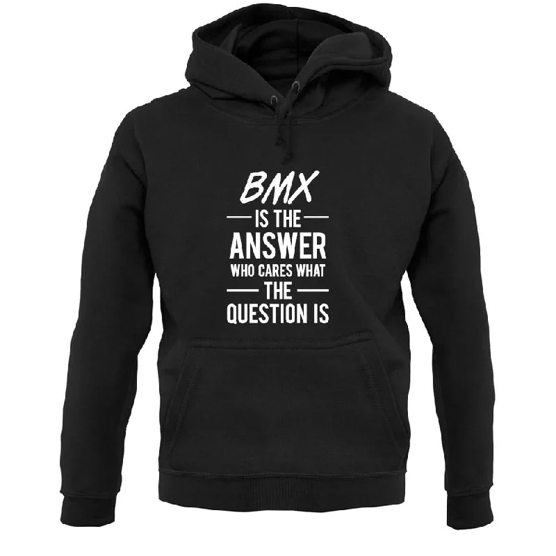 Bmx Is The Answer Unisex Hoodie Hoodie with Hem Frayed Vintage Worn