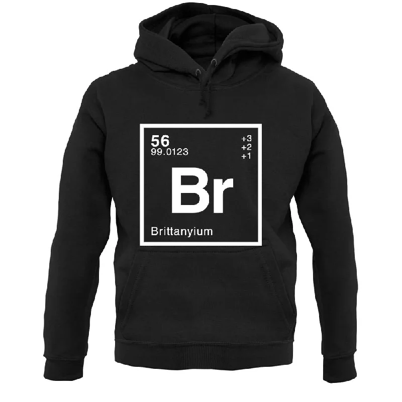 Brittany - Periodic Element Unisex Hoodie Hoodie with Typography Text Message
