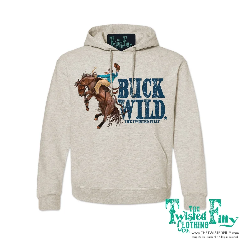 Buck Wild - Adult Hoodie - Assorted Colors Zip Hoodie Drawstring Kangaroo Pocket