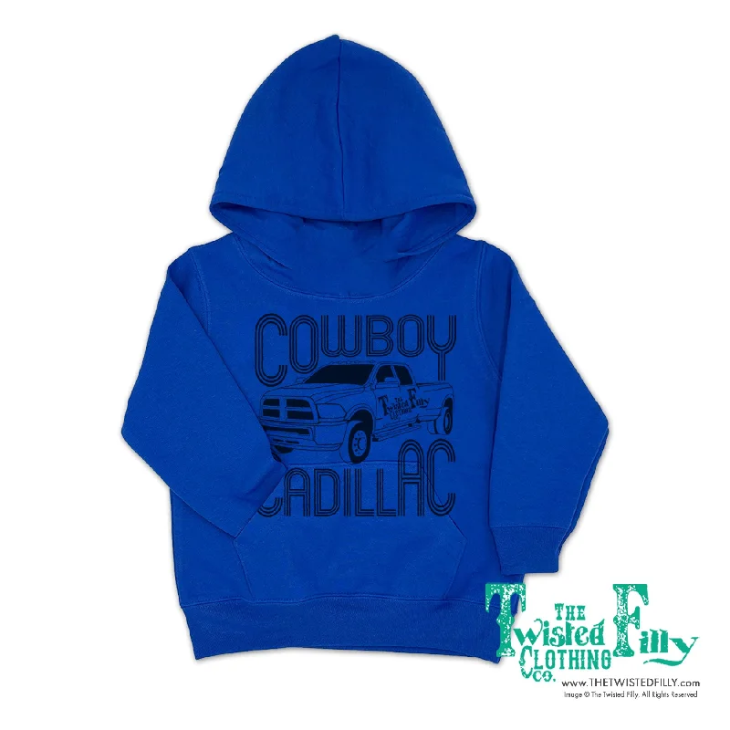 Cowboy Cadillac - Adult Hoodie - Blue Hoodie with Zipper Versatile Modern