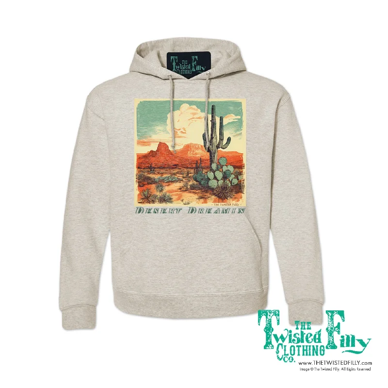 Desert Dreamin' - Adult Hoodie - Assorted Colors Hoodie with Mock Neck Collared Structured