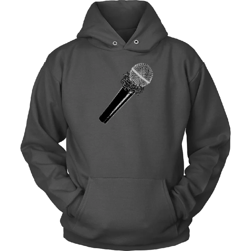 Don't Cup The Mic Hoodie Hoodie with Mock Neck Collared Structured