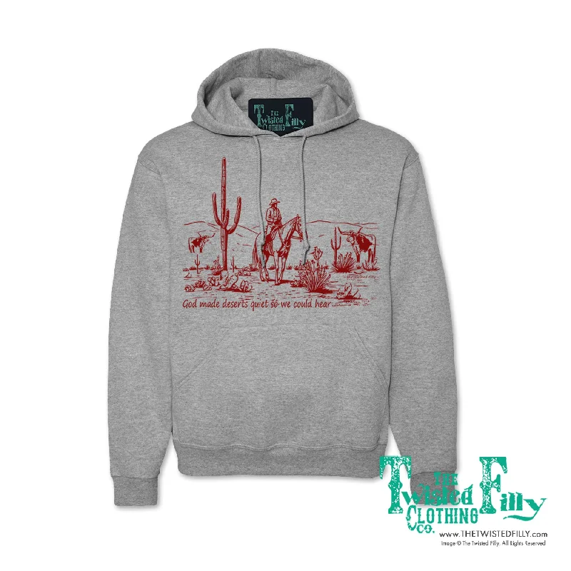 God Made Deserts - Adult Hoodie - Assorted Colors Hoodie with Pastel Soft Subtle