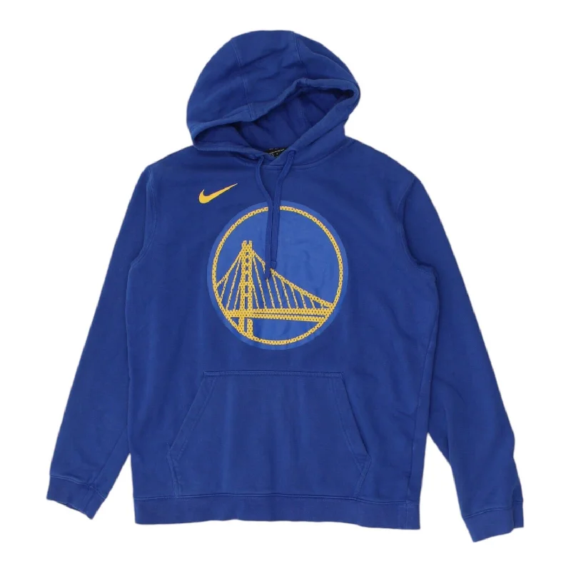 Golden State Warriors Mens Blue Nike Hooded Sweatshirt | NBA Basketball Hoodie Hoodie with Velcro Closure Adjustable Secure