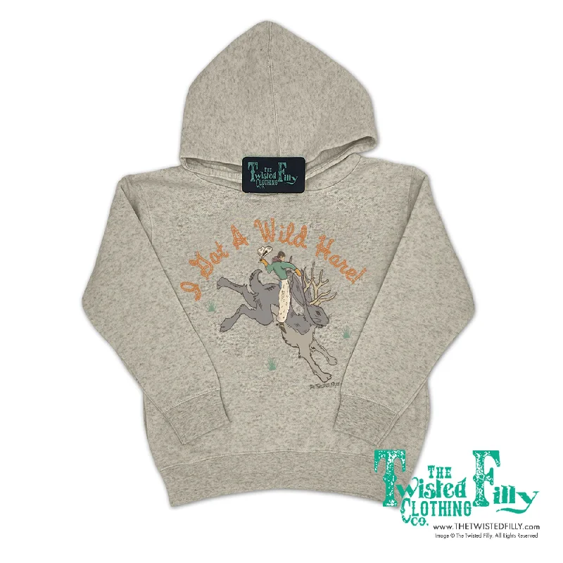 I Got A Wild Hare - Adult Hoodie - Oatmeal Hoodie with Strings Custom Fit Adjustable