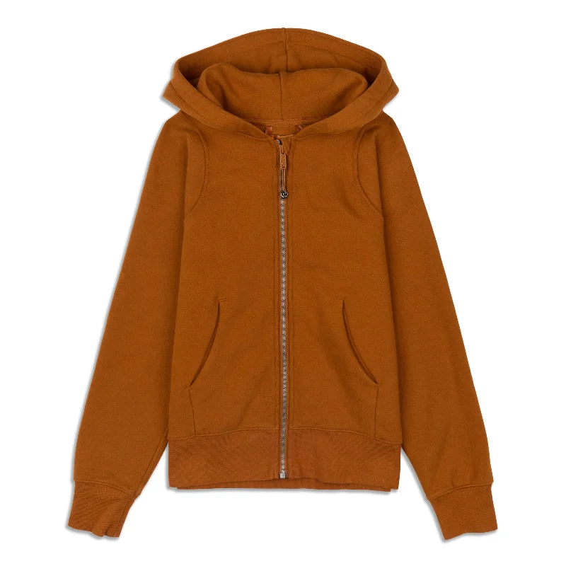Loungeful Zip Hoodie Hoodie with Hem Lace Feminine Delicate