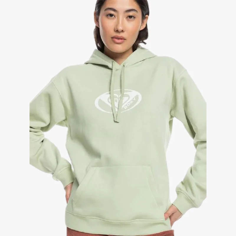 Roxy Womens Surf Stoked Hoodie Brushed A Laurel Green Hoodie with Pattern Geometric Abstract