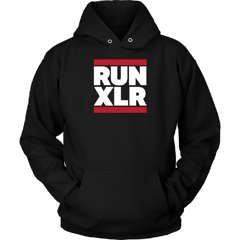 RUN XLR Hoodie Hoodie with Side Slits Relaxed Casual