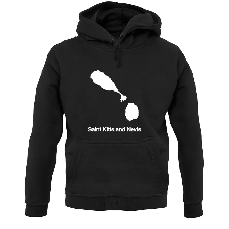 Saint Kitts And Nevis Silhouette Unisex Hoodie Hoodie with Hem Ribbing Snug Secure