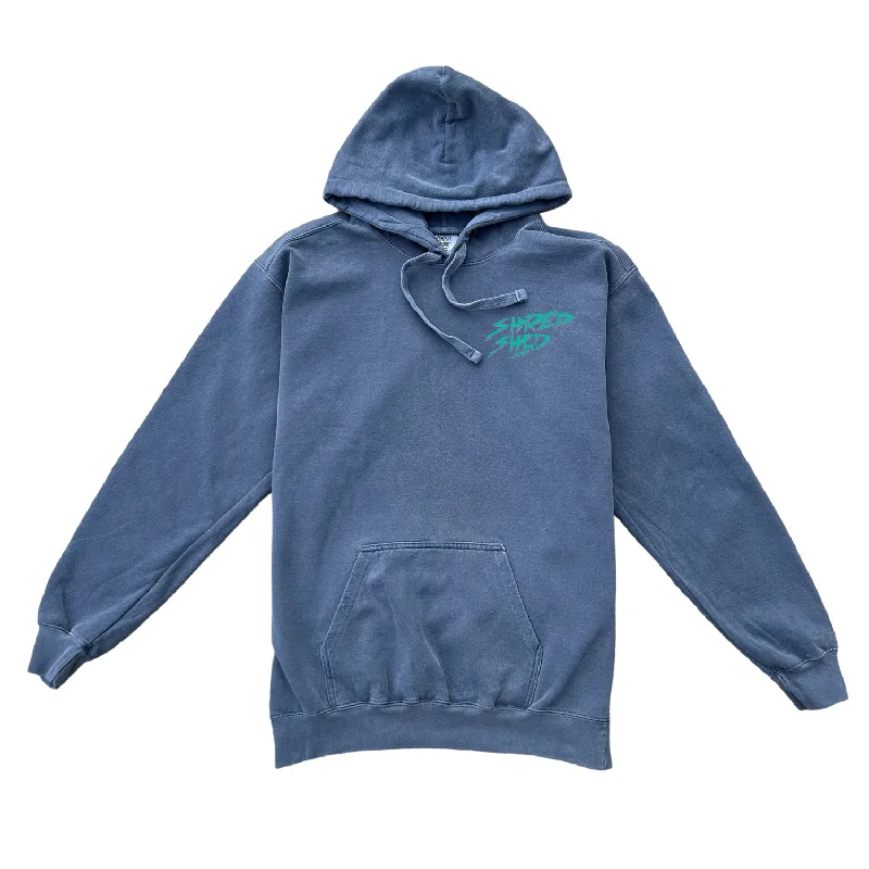 Shred Shed Hooded Sweatshirt Hoodie with Hem Embroidery Detailed Premium