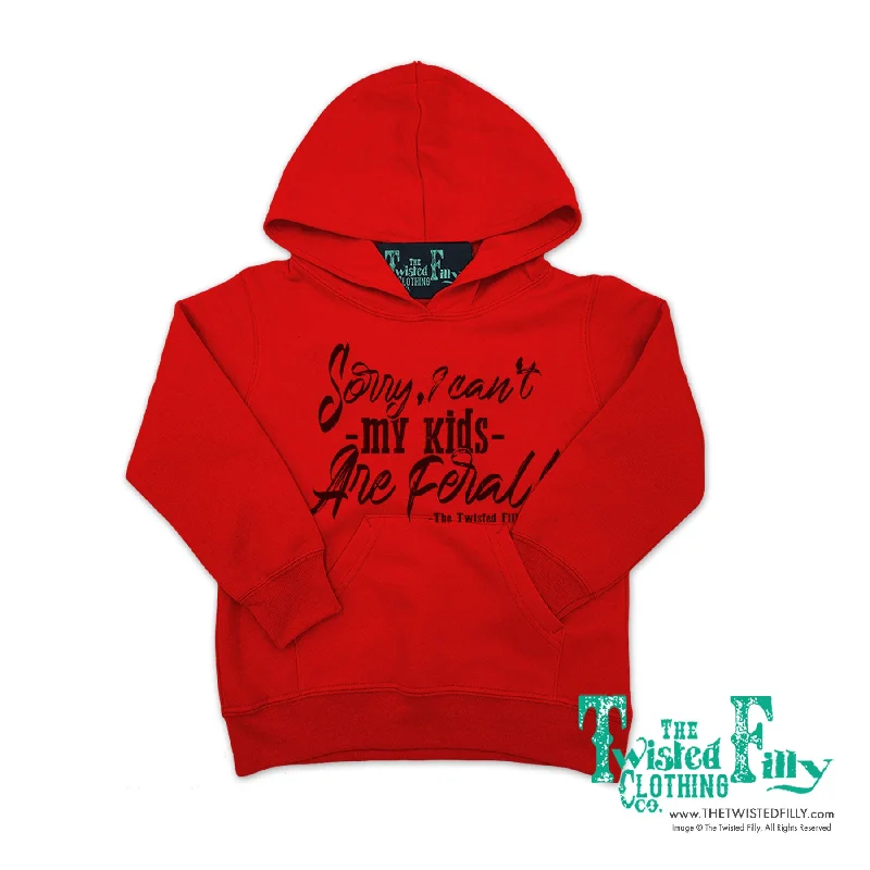 Sorry I Can't My Kids Are Feral - Adult Hoodie Hoodie with Logo Branding Identity