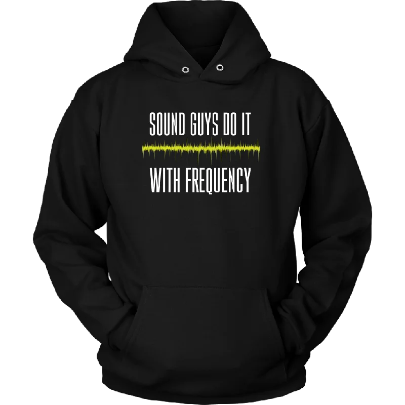 Sound Guys Do It With Frequency Hoodie Hoodie with Turtle Neck Cozy Winter