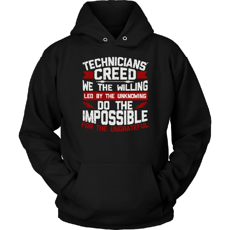 Technicians' Creed Hoodie Oversized Hoodie Comfort Casual