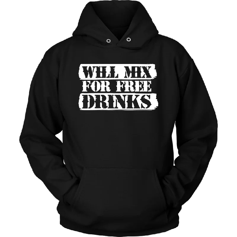 Will Mix For Free Drinks Hoodie Hoodie with Double Zipper Versatile Adjustable