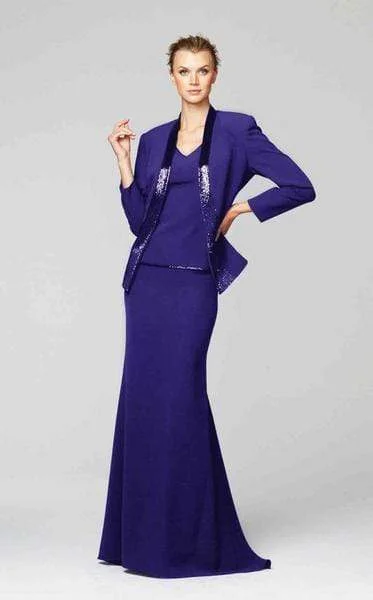 Alexander by Daymor 268 Two Piece Formal Dress with Blazer - 1 pc Amethyst In Size 16 Available Women's Luxurious Jacket