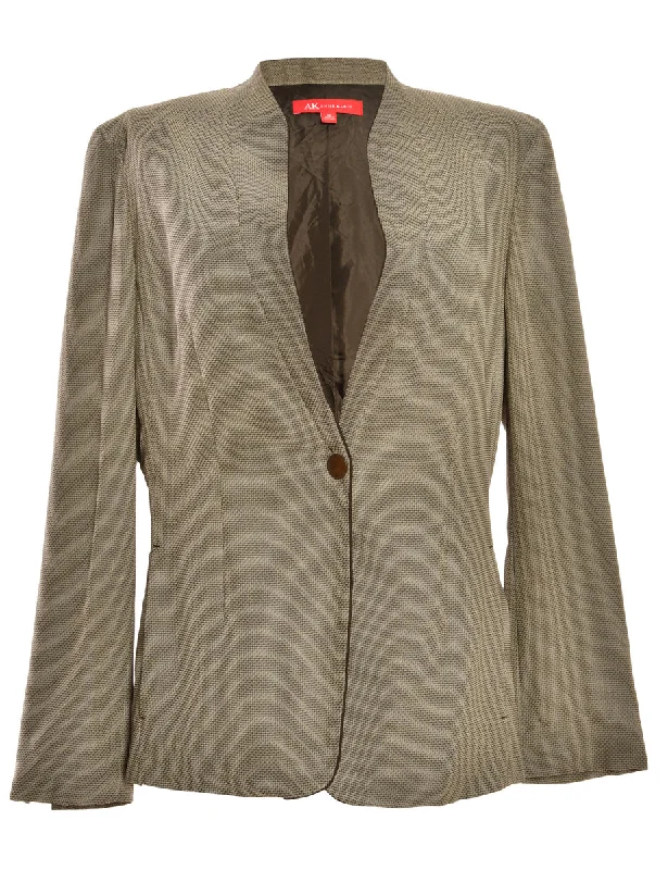 Anne Klein Grey Blazer - M Women's Handmade Blazer