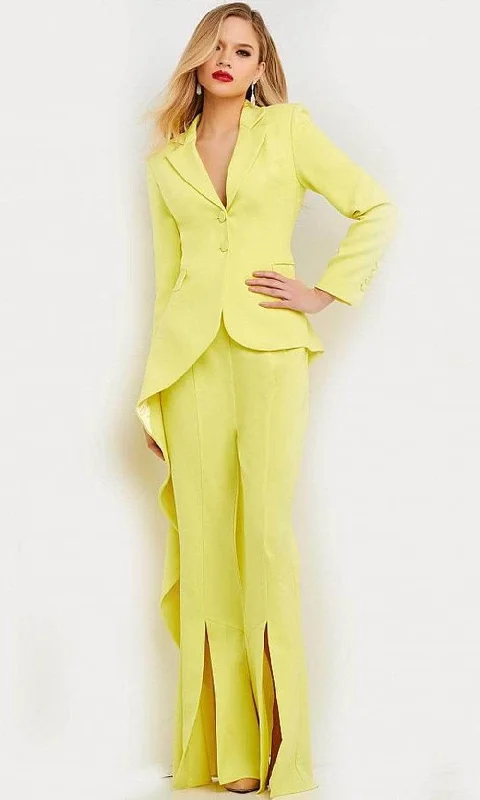 Jovani 07209SC - Long Sleeve Blazer Pantsuit Women's Travel Jacket