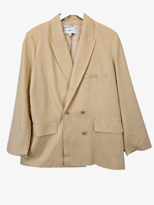 Oroton Sandy Beige Classic Work Blazer Size 14 Women's Trendy Jacket
