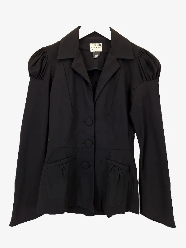 Queen by Christine Bayle Stretch Tailored Gathered Blazer Size 10 Women's Lightweight Blazer