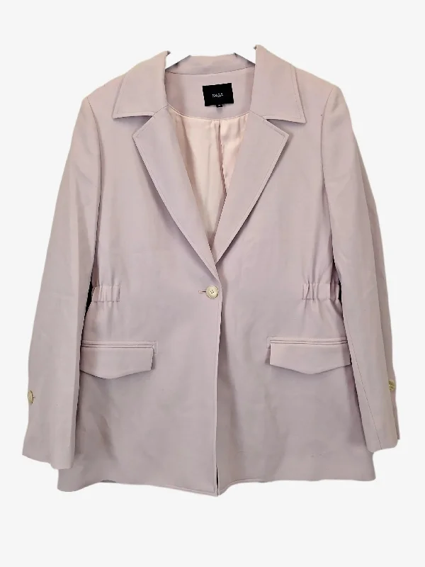 Saba Mauve Elegant Single Breasted  Blazer Size 14 Women's Vintage Suit
