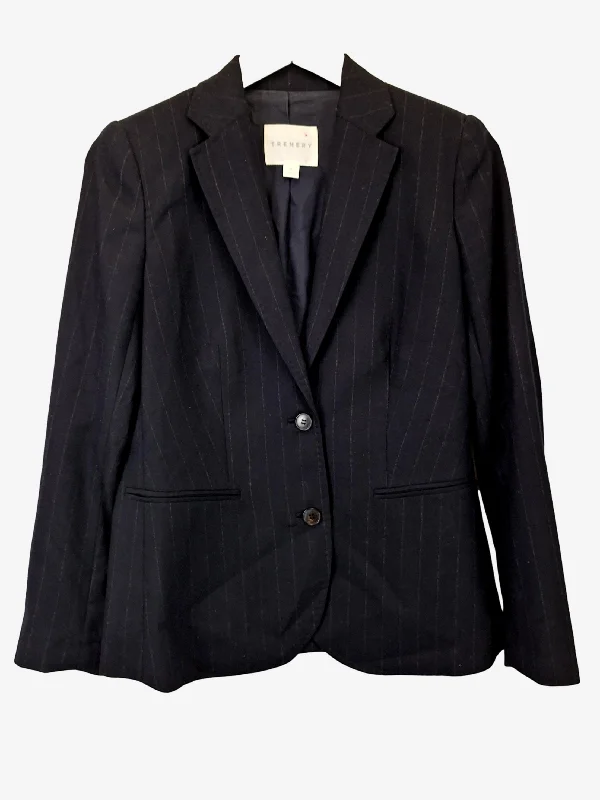 Trenery Classic Pinstriple Smart Blazer Size 8 Women's Handmade Blazer