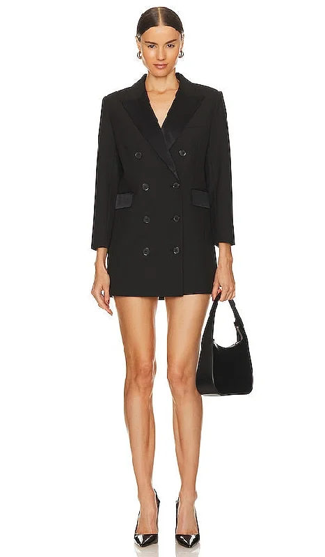 Equipment Jasper Blazer Dress in Black Women's Stripe Blazer