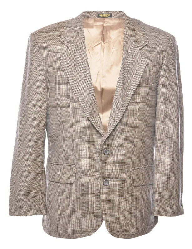 Holbrook Light Brown Dogtooth Blazer - M Women's Fashion Blazer