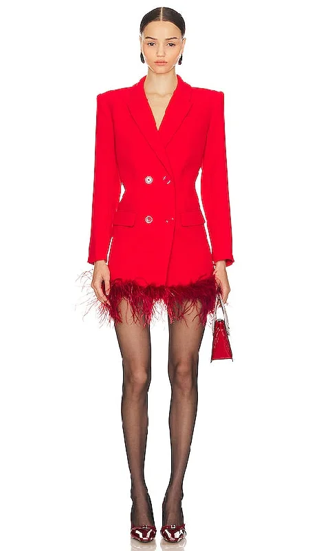 NBD Yvette Blazer Dress in Red Slimming Women's Blazer