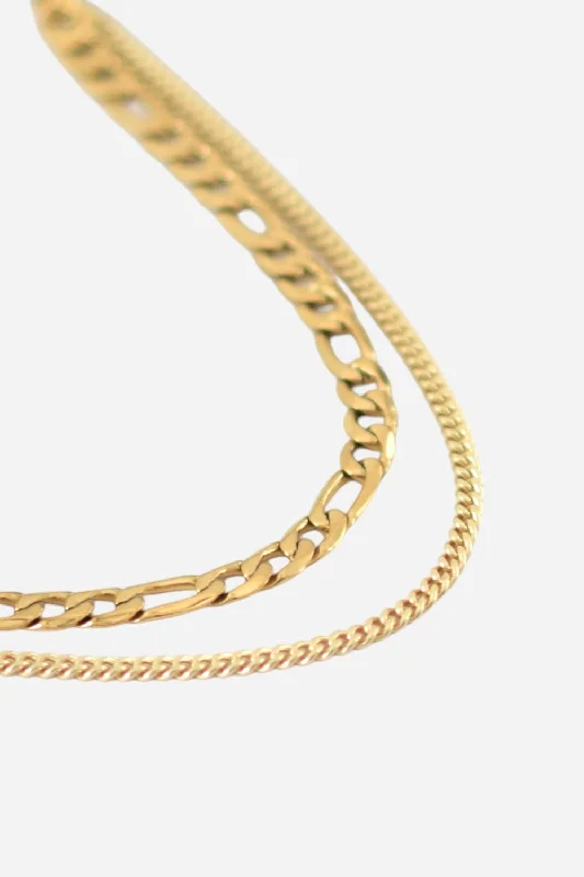 Farrah B Trailblazer 2 Layer Necklace Gold Women's Unique Blazer