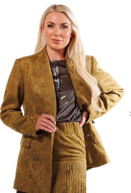 Women's Trailblazer Embossed Suede Blazer Women's Classic Blazer
