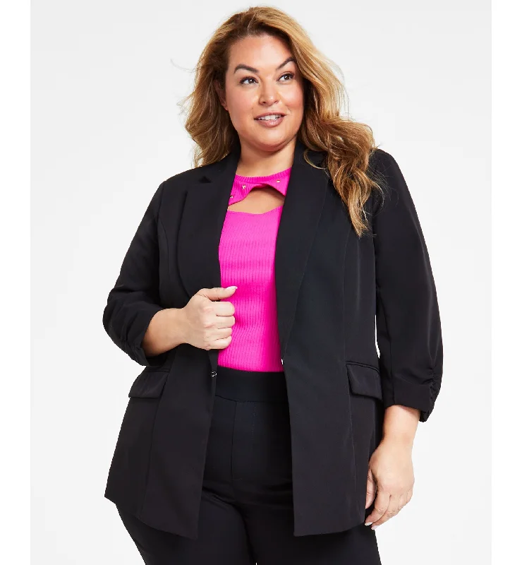 International Concepts Plus Size 3/4 Sleeve Blazer Winter Women's Blazer
