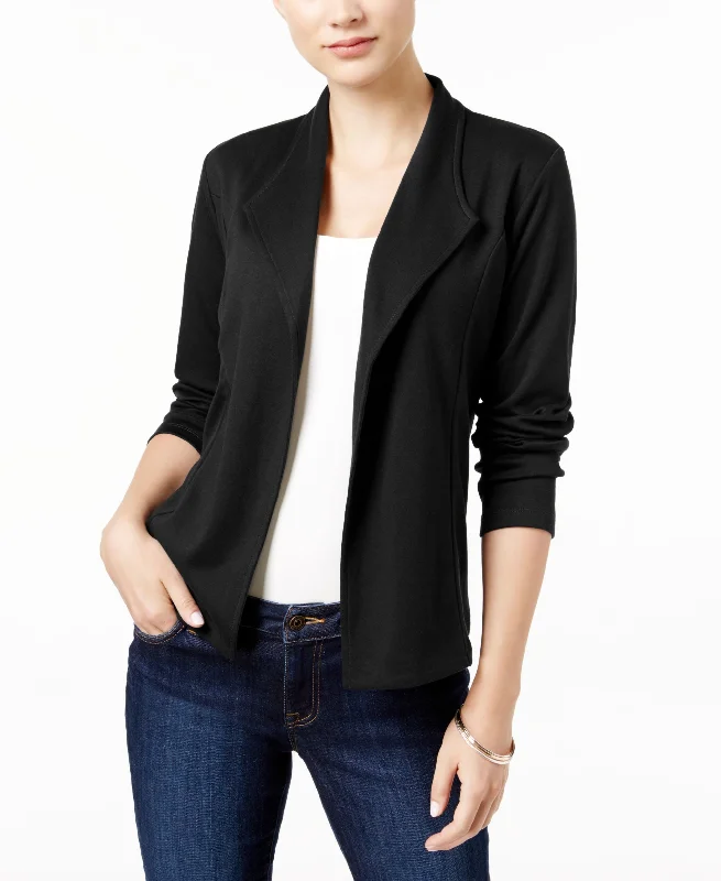 Petite Draped Blazer Silk Women's Blazer