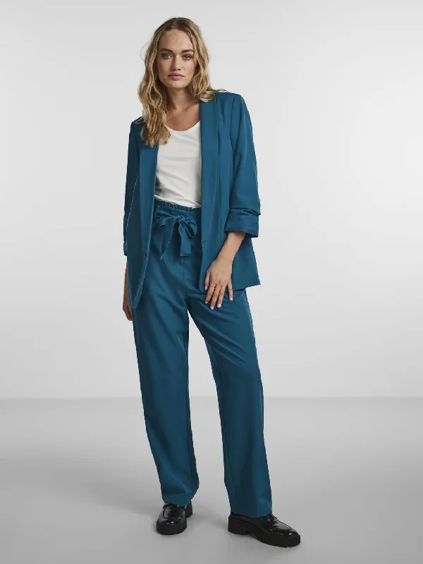 PCBOSELLA Blazer - Deep Lagoon Women's Stripe Blazer