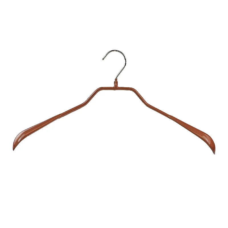BodyForm Series- Steel Coated Hanger, Wide Shoulder Support, Model 42-L, Copper Boat Neck Jacket Square Neck Jacket One-Shoulder Jacket