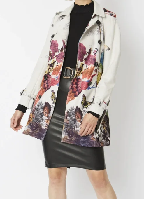 Digital Print Suede Trench Coat Bomber Jacket Denim Jacket Leather Jacket