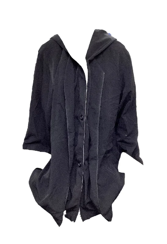 Gallery Women's Raincoat Black Multi M Sequined Lace Ribbed