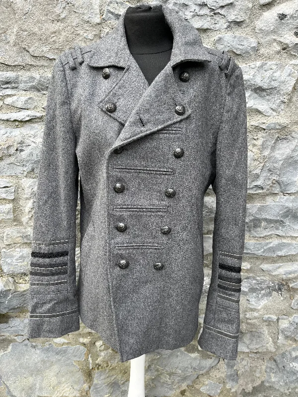 Grey military coat uk 10 Fleece Down Feather