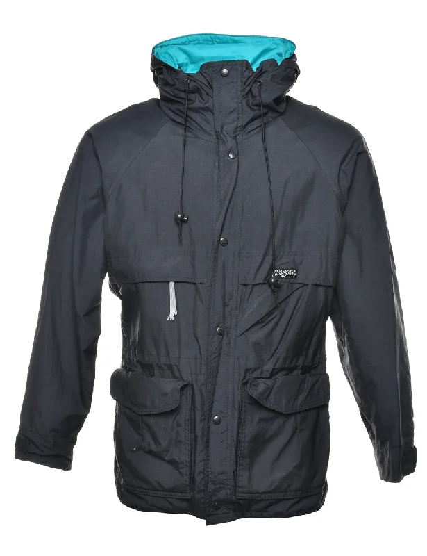 Jansport Black Mountaineering Coat - S Wool Cashmere Tweed