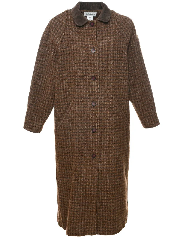 L.L. Bean Petite Wool Coat - L Hooded Caped Scarf