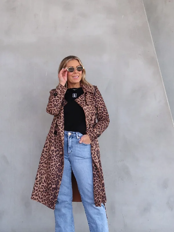 Leona Trench Coat Jersey Tulle Batik