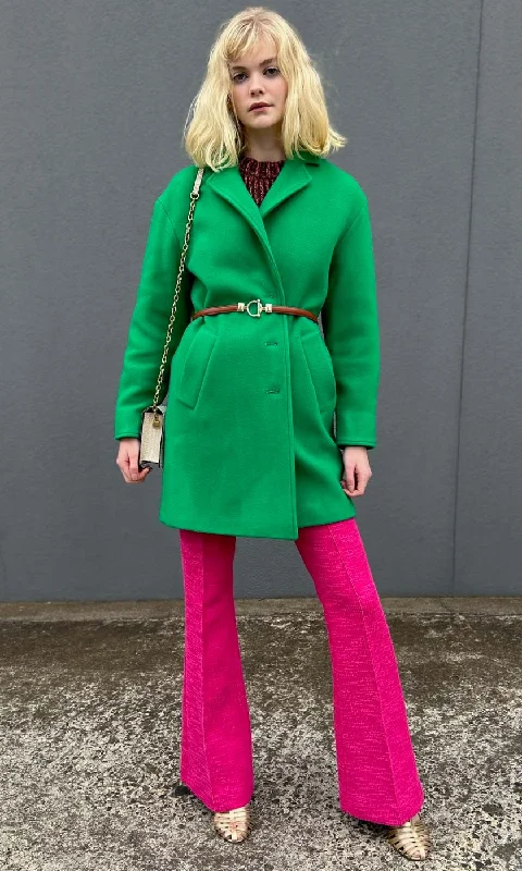 Marella Deserto Short Coat - Green Cardigan Sweater Pullover