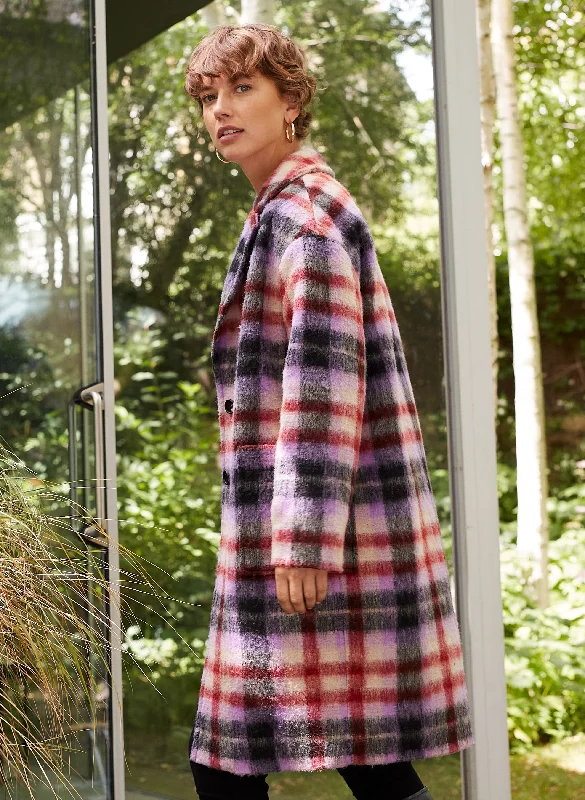 Navya Recycled Coat Cape Coat Herringbone Coat Tweed Coat