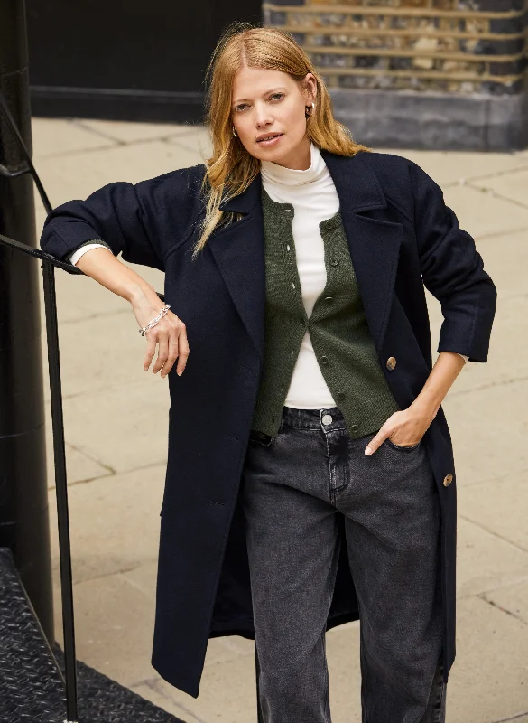Olympia Relaxed Coat Asymmetrical Diagonal princess