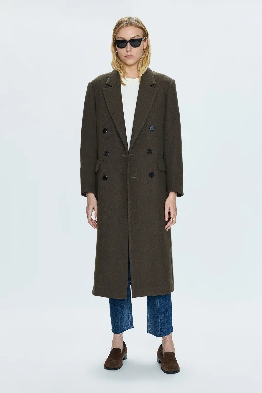 Prescott Coat - Caper Hook-and-Loop Buckled Tied