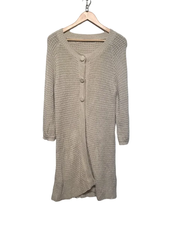 Part Two Long Length Knitted Cardigan (Size XL) Crew Neck V-Neck Turtle Neck