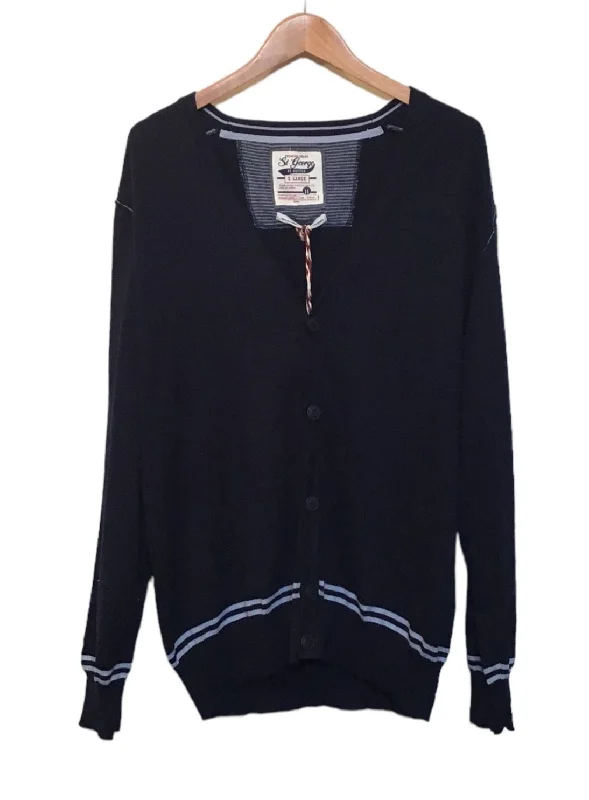 St George Knitted Cardigan (Size XL) Zippered Front Buttoned Front Snap Front