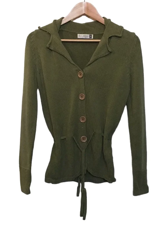 Fisherman Knitted Cardigan (Size S) Satin Fabric Silk Fabric Chiffon Fabric